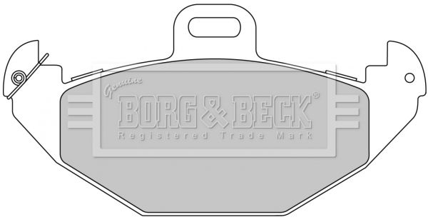 BORG & BECK stabdžių trinkelių rinkinys, diskinis stabdys BBP1676